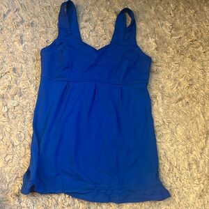 Lululemon cobalt blue cinch waist top sz 8